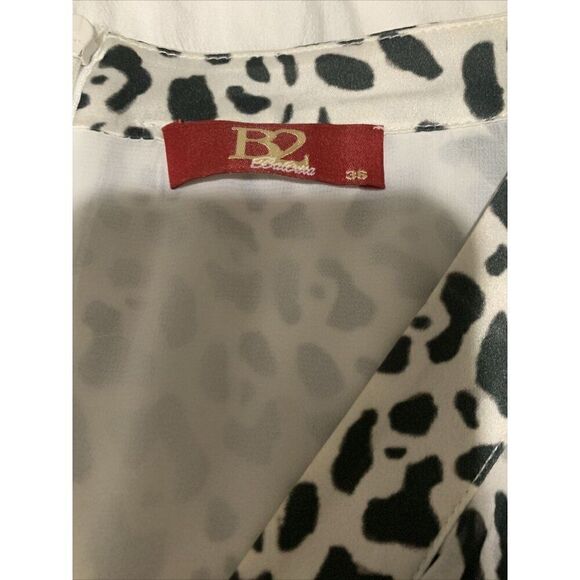 Balizza Pink Black White Chain Leopard Print V Neck Tank knee Length Dress Xs 36 - Picture 3 of 6